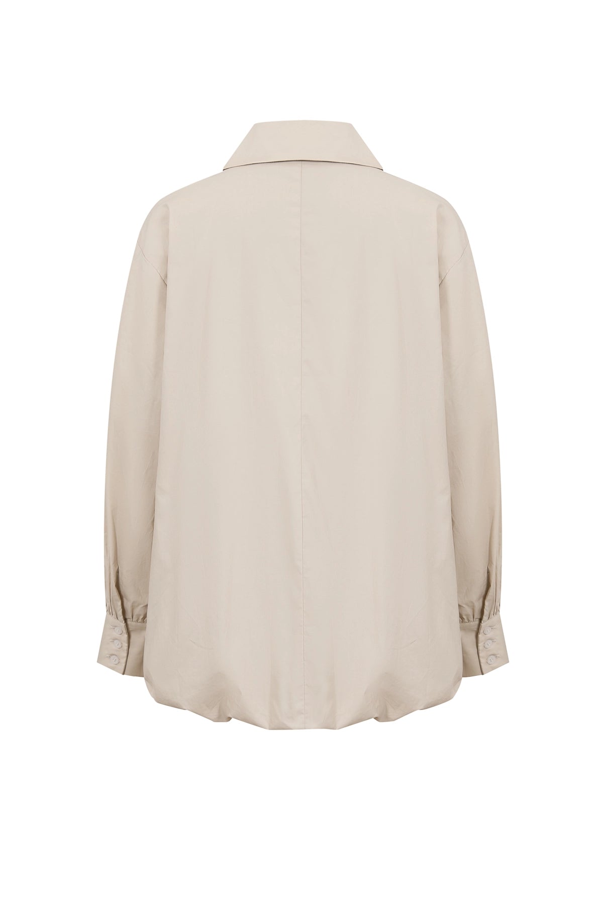 Woven Bubble High Low Shirt