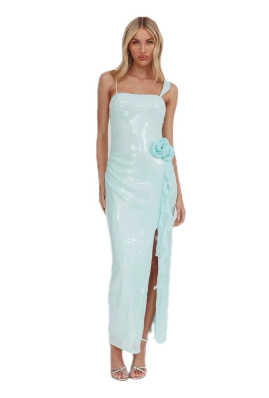 Sequin Light Blue Dress