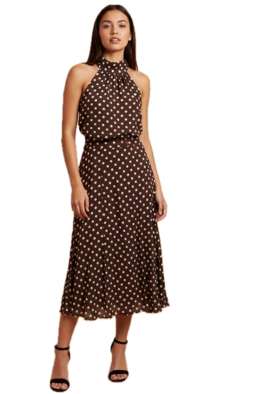 Polka Dot Midi Skirt