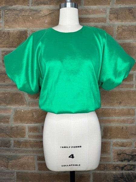 Mardi Gras Green Blouse