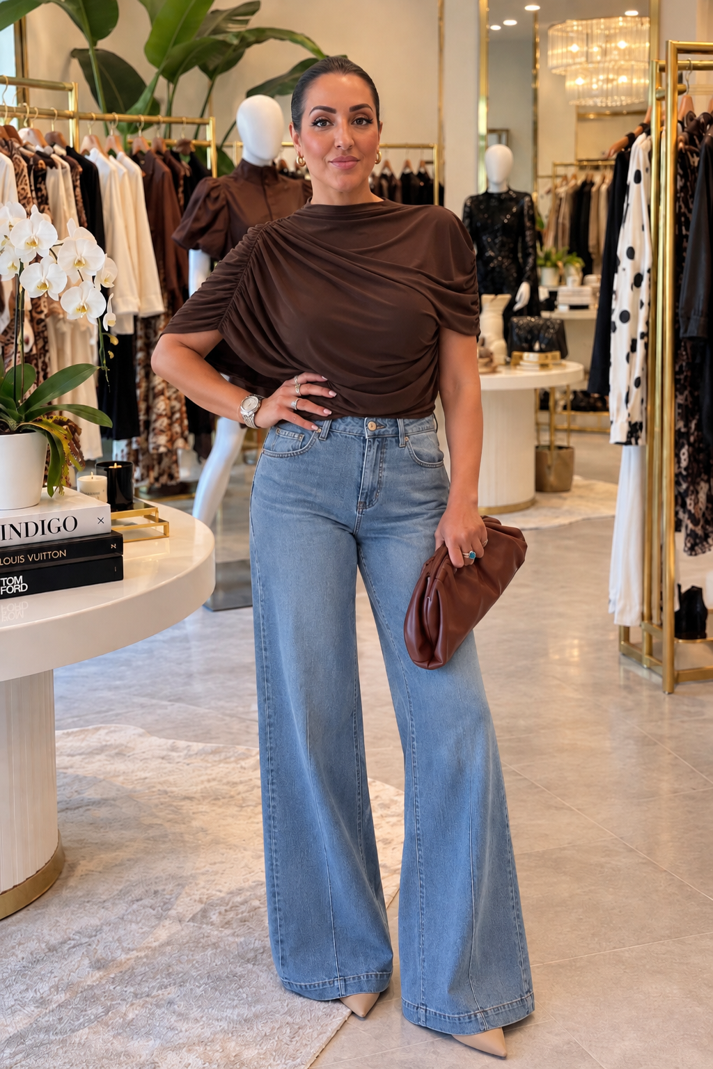 Cape Brown Blouse