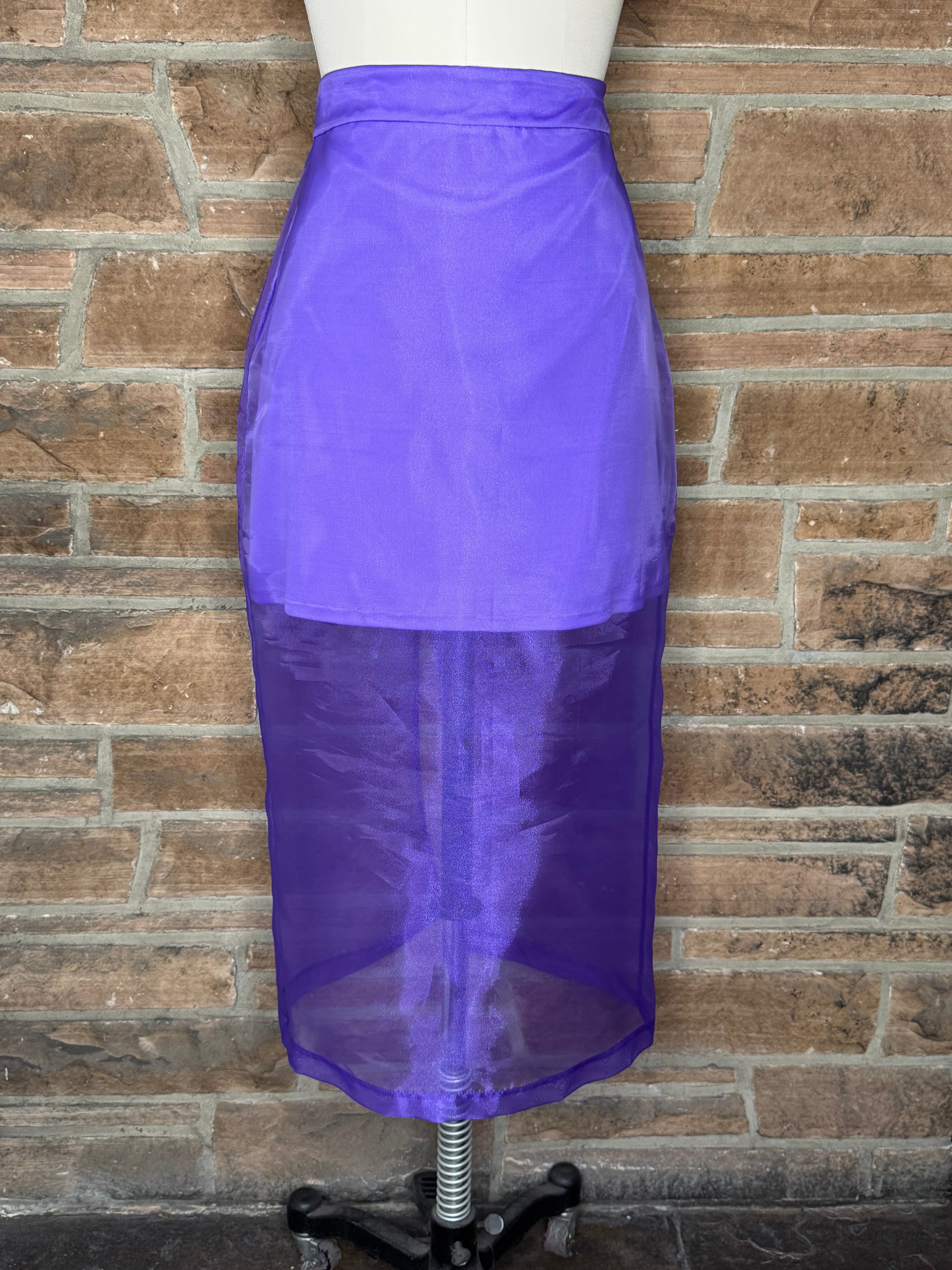 Mardi Gras Taffeta Purple skirt and blouse set