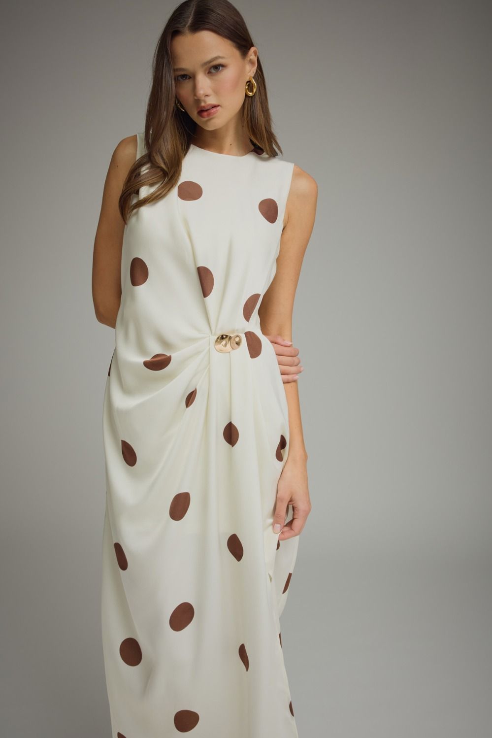 Cream Polka Dot Dress