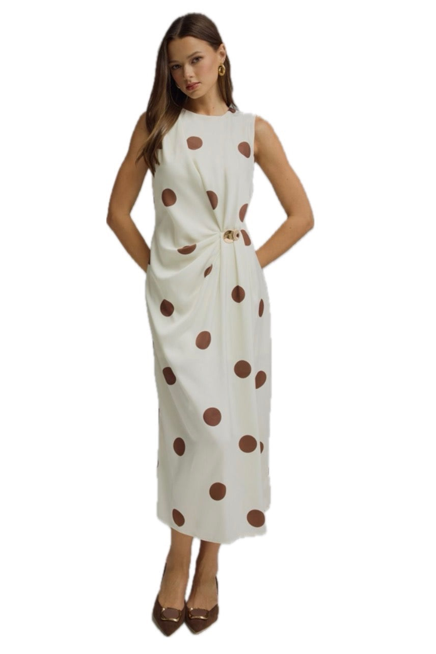 Cream Polka Dot Dress