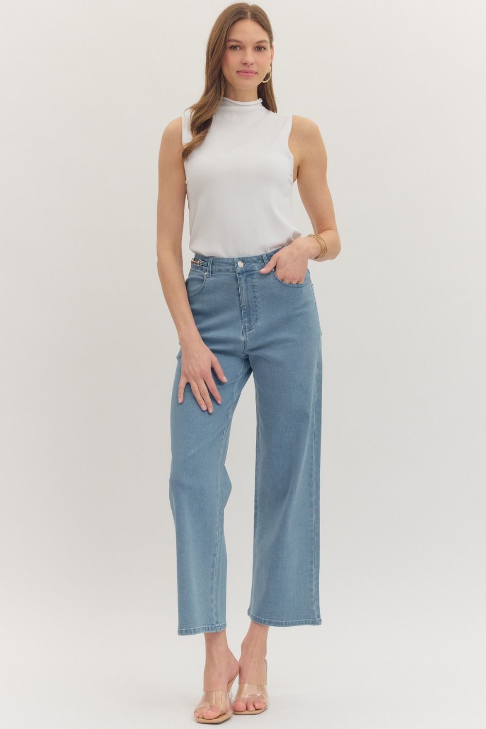 Straight Leg Horse Bit Denim