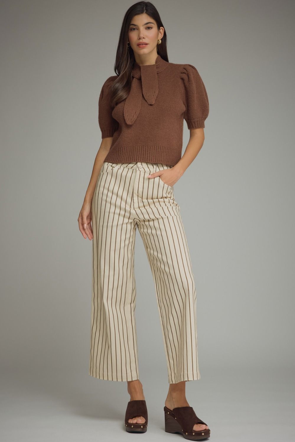 Solid Puff Sleeve Sweater