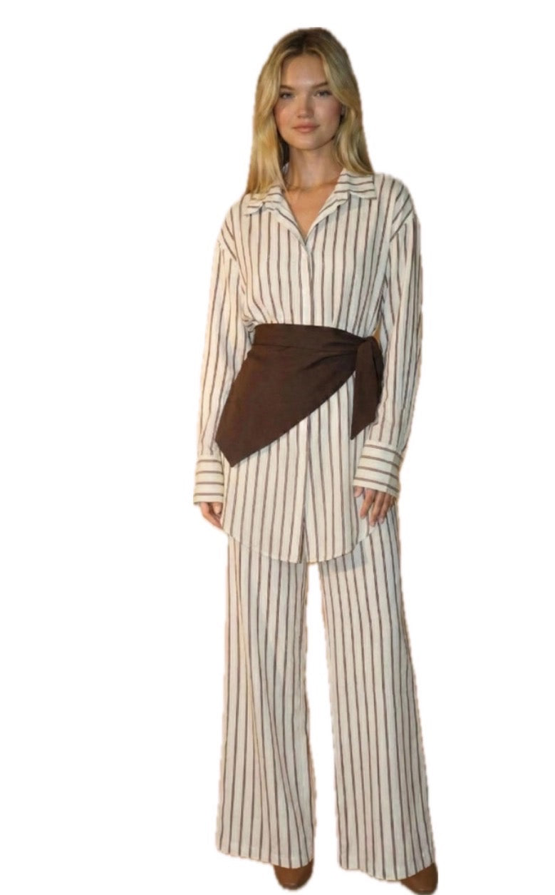 3 piece stripe scarf set