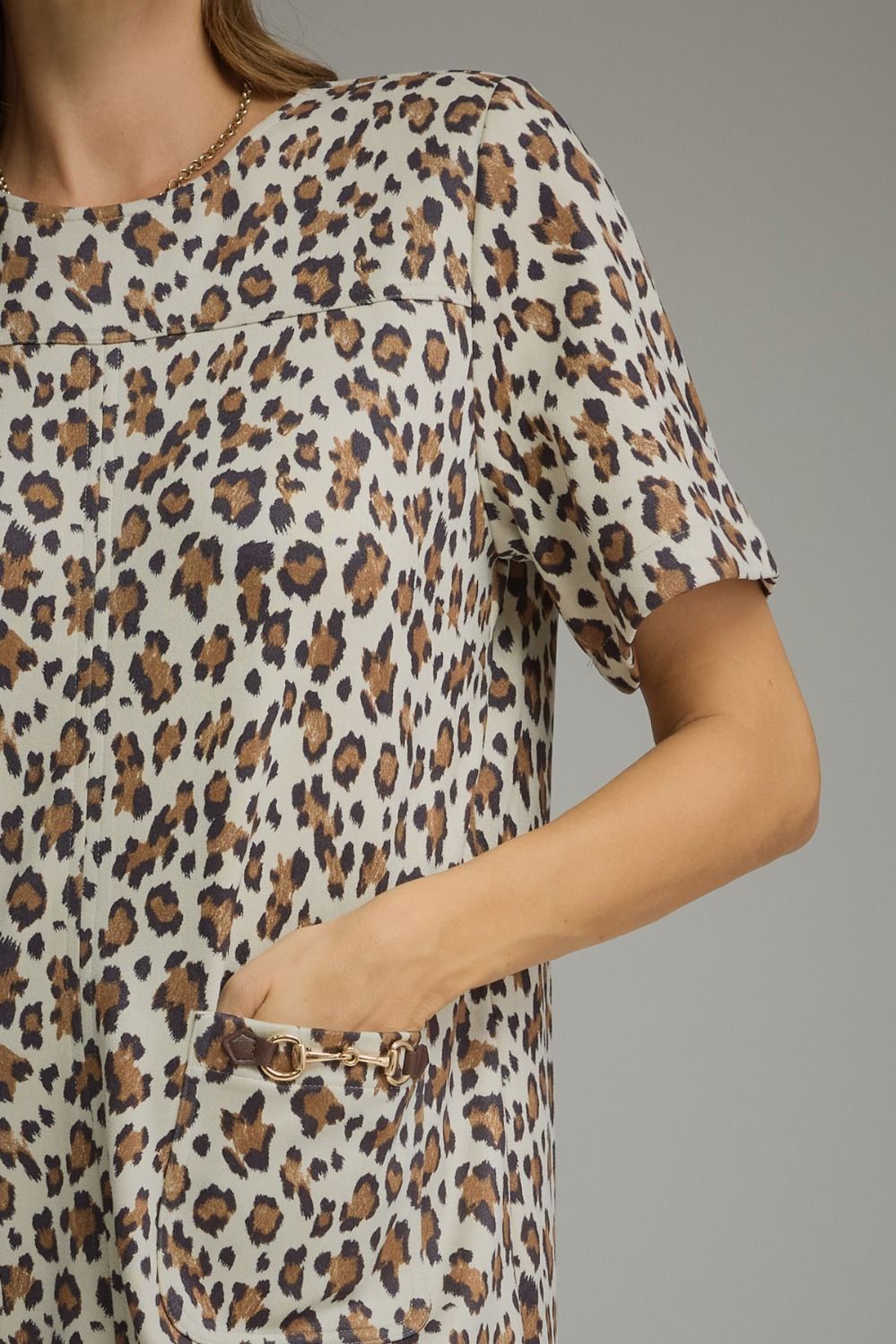 Leopard Ecru Dress