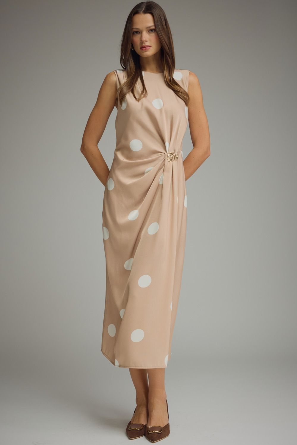 Polka Dot Dress In Cream