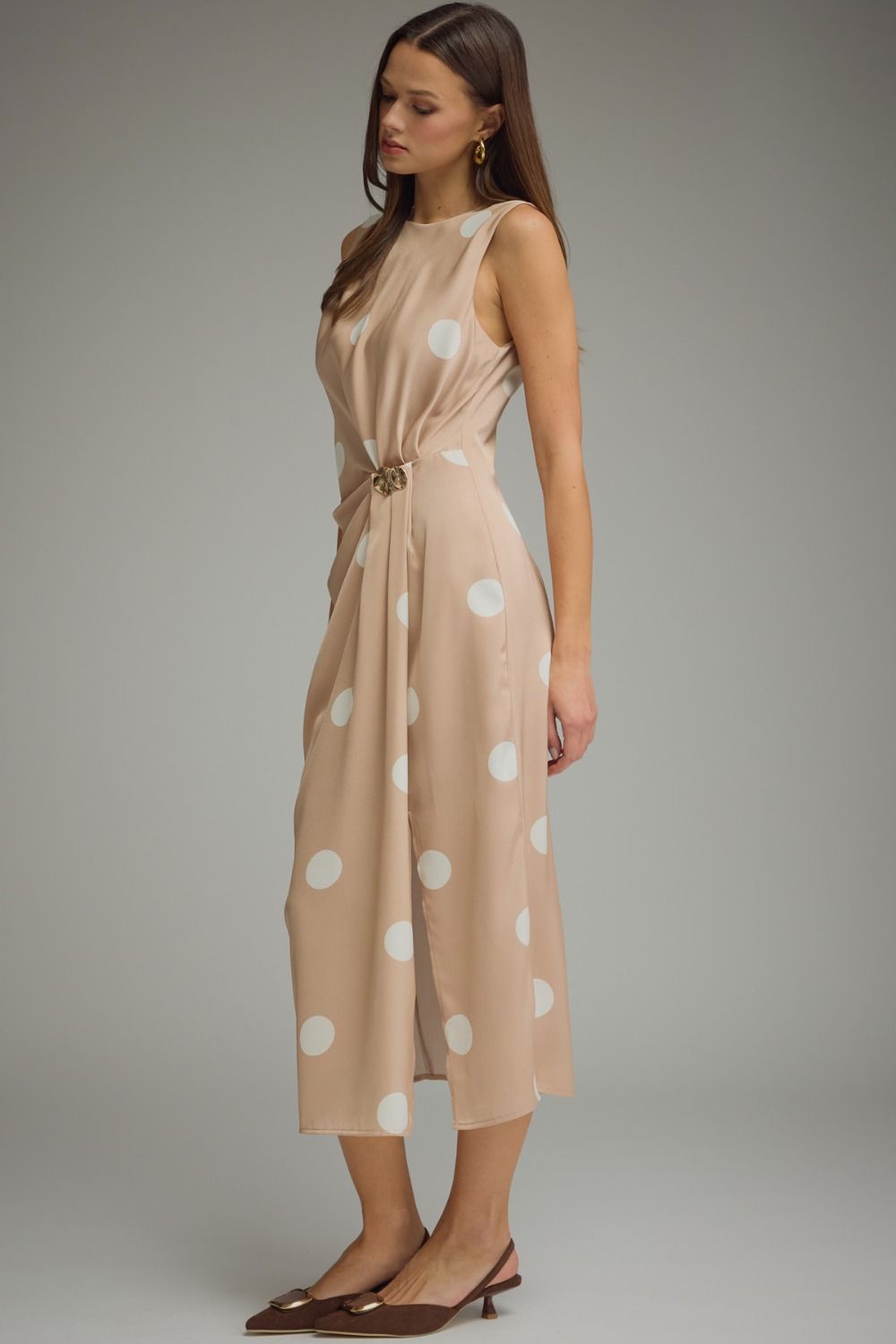 Polka Dot Dress In Cream