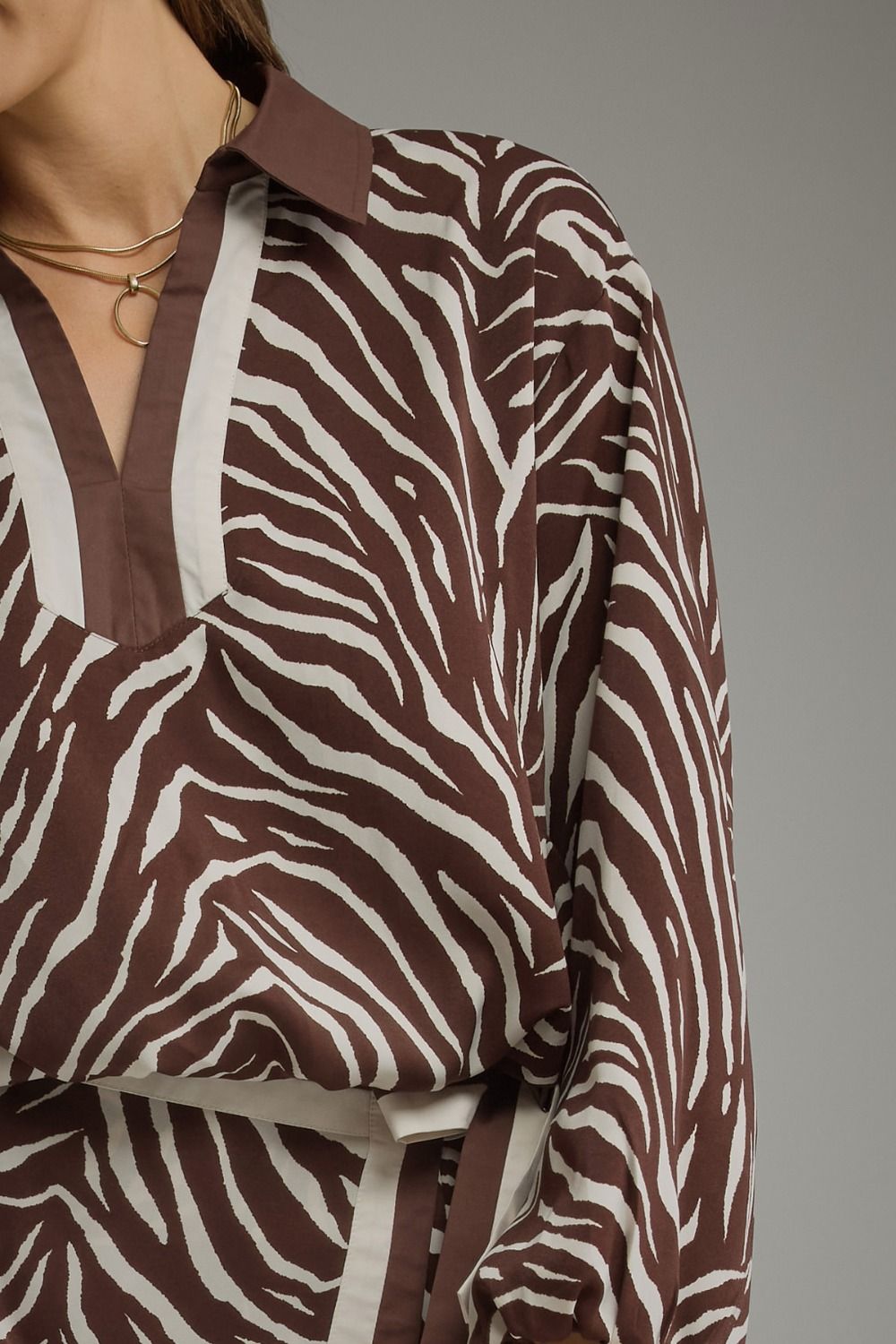 Animal print skort with a front wrap overlay