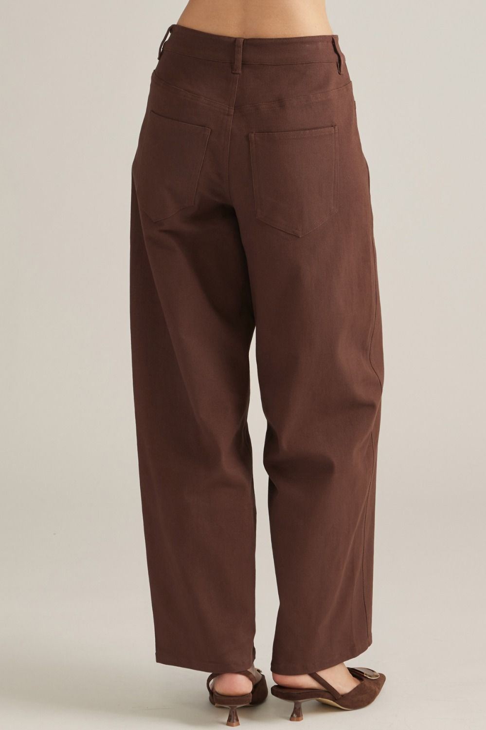 Solid Brown wide leg pants
