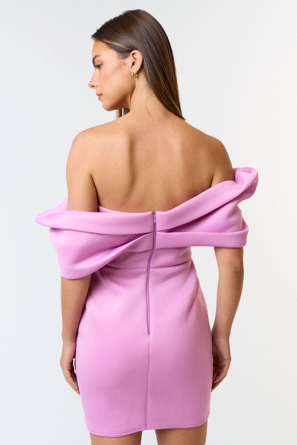 Lavender Off the shoulder cut out Dress