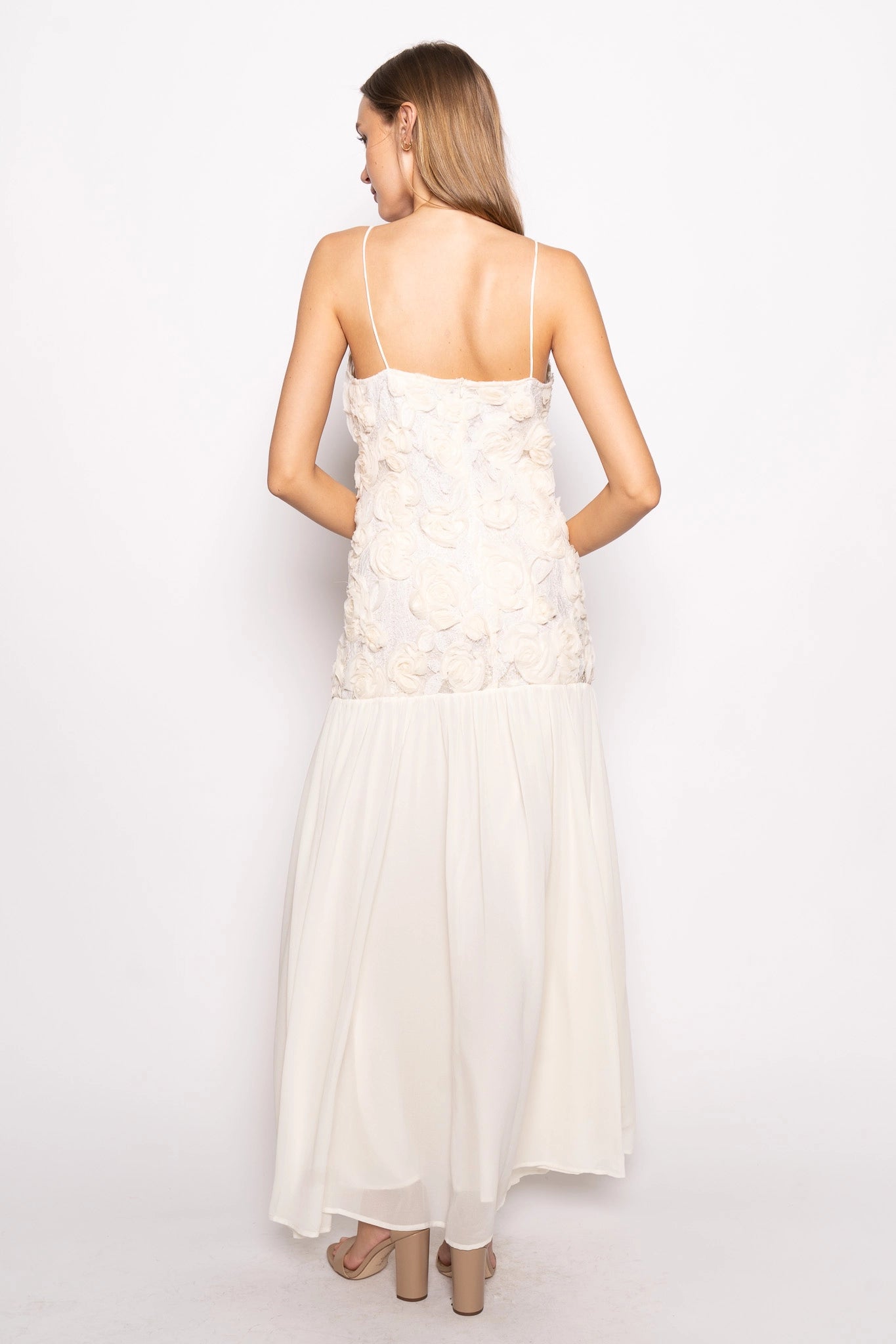 Rose White Dress