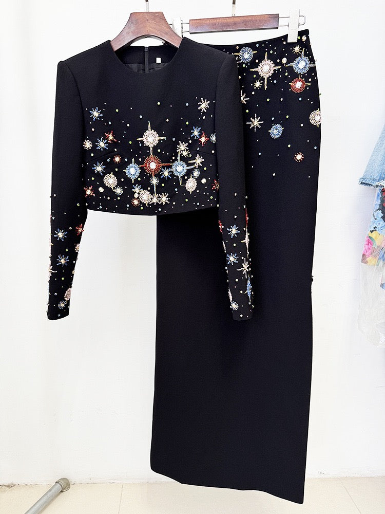 Beaded Elegant Two Piece Set