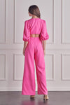 Pink Daisy Cut Out Jumpsuit