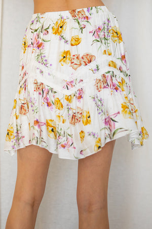 May Showers Ruffle Mini Skirt