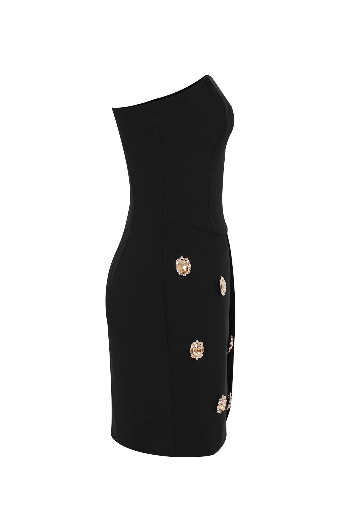 Black Strapless Cocktail Dress
