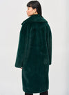 Green Faux Fur Trench