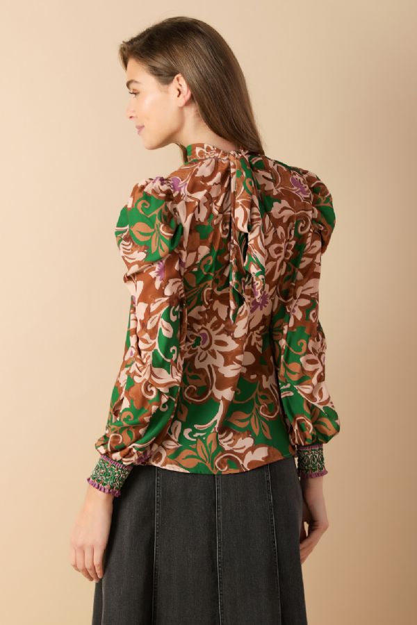 Green and Blush Blouse