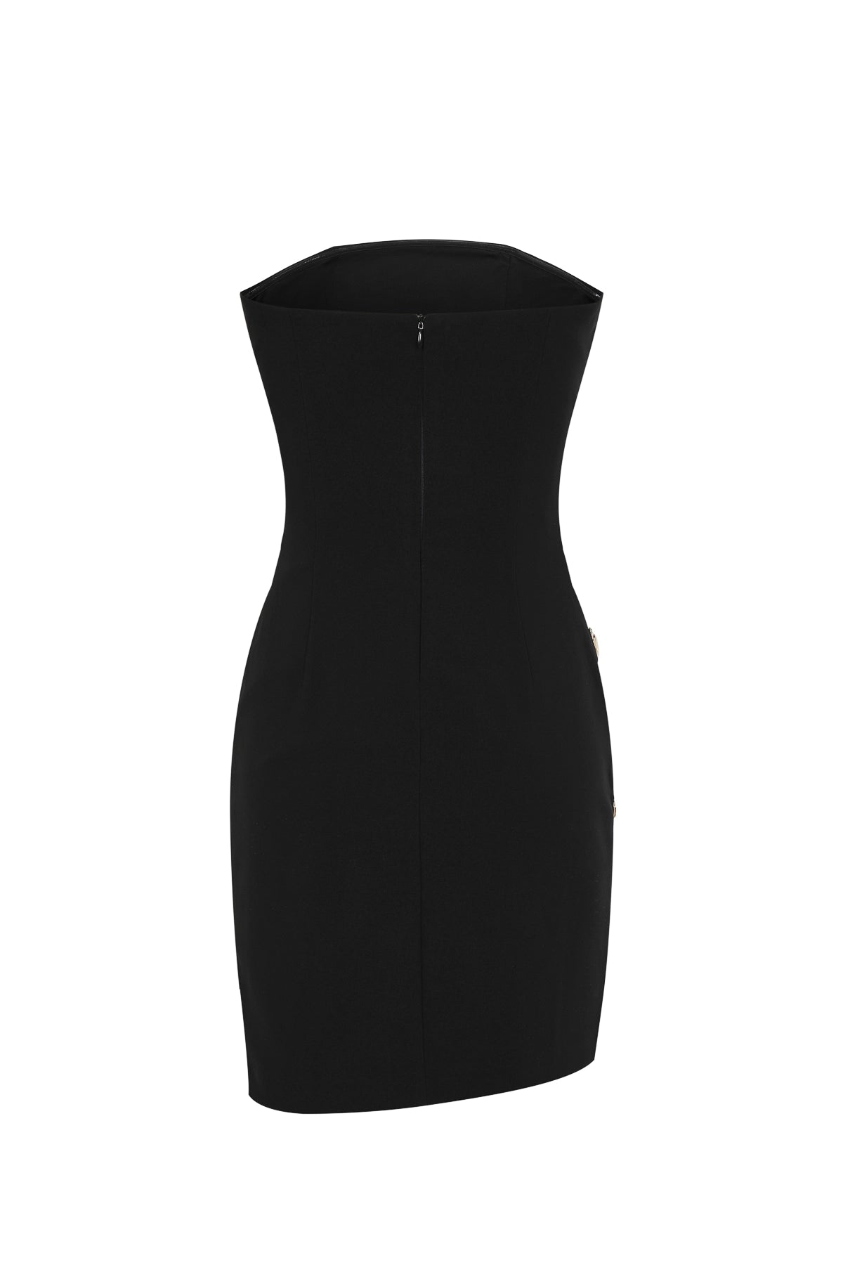Black Strapless Cocktail Dress