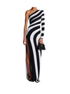 Zebra One Shoulder Zipper Dress