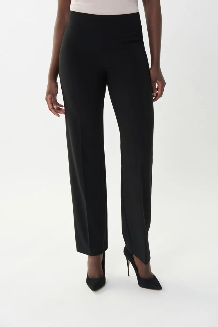 Black Stretch Wide Leg Pant