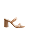 Nude Aligator Slip On Heels