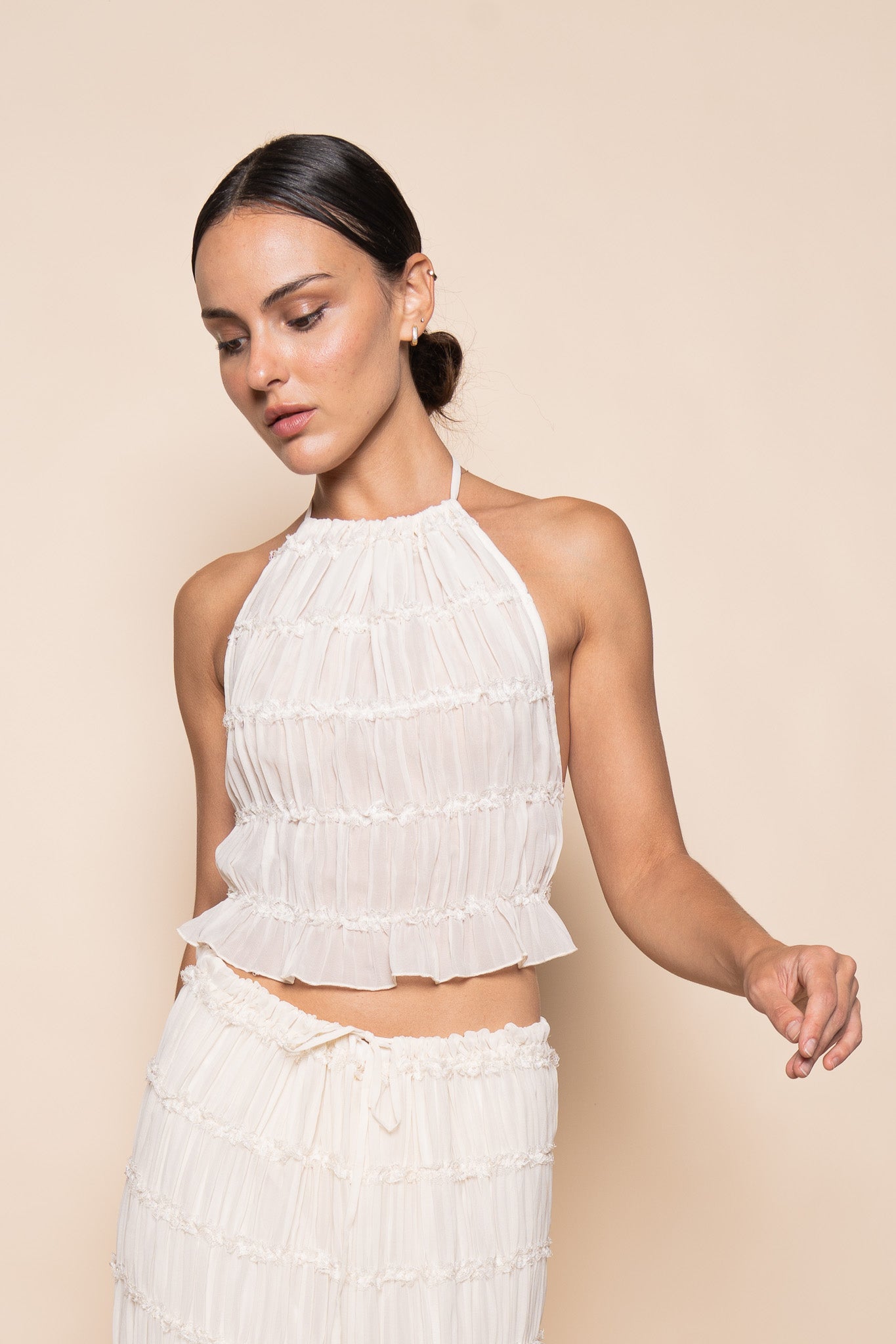 Backless top and midi skirt resort set