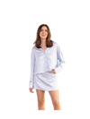 Satin sky blue blouse