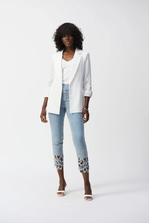 Woven Jacquard Boxy Blazer