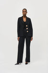 Scuba Crepe Fitted Blazer in Black