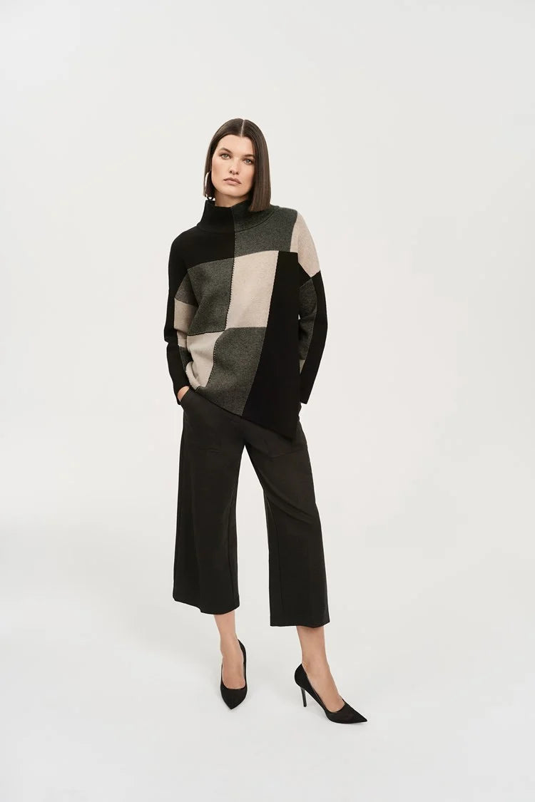 Color Block Sweater perfect paired with our wide leg pant