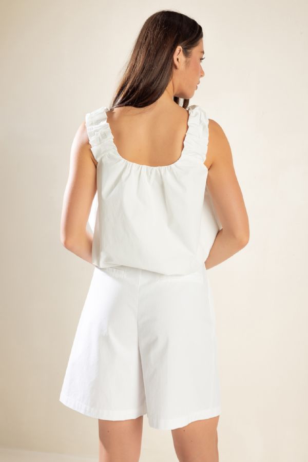 White Puff Blouse
