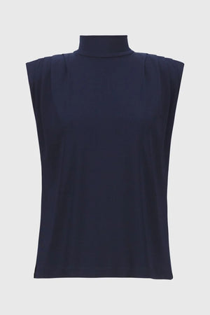 Sleeveless Navy Top