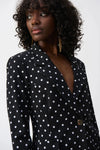 Silky Knit Polka Dot Blazer