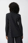 Silky Knit Polka Dot Blazer