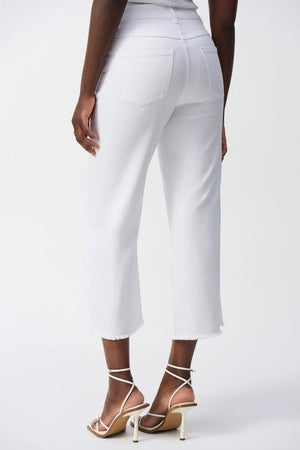 White Culotte Embellished Jeans