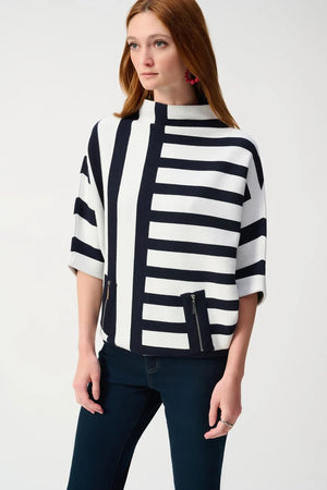 Jacquard Stripe Sweater