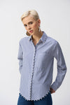 Stripe Pearl Button Down