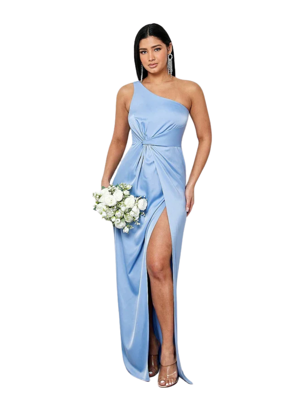 Light Blue One Shoulder Formal