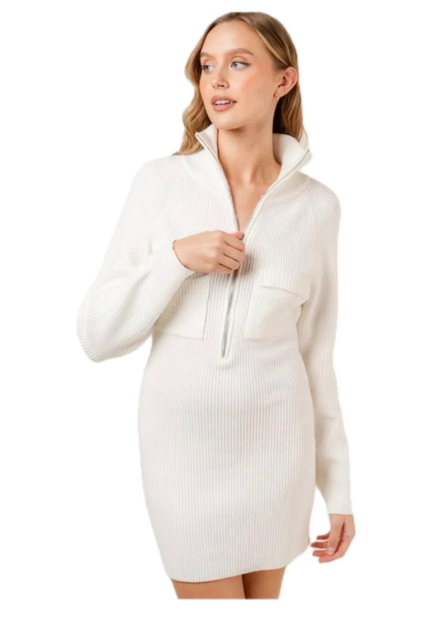 White Sweater Dress