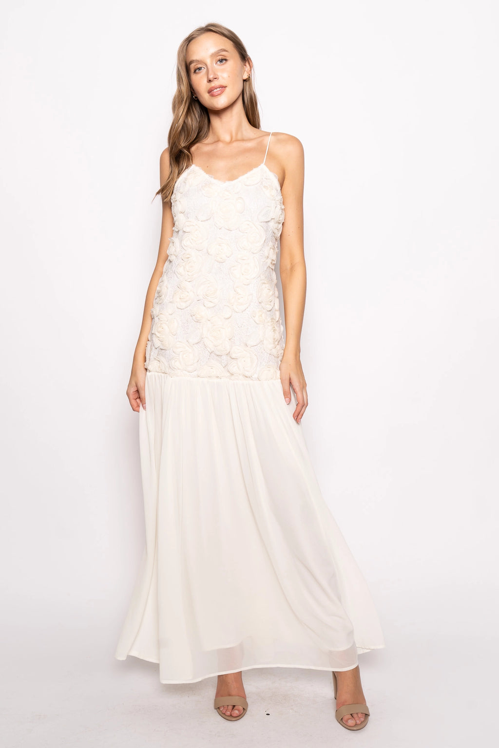 Rose White Dress