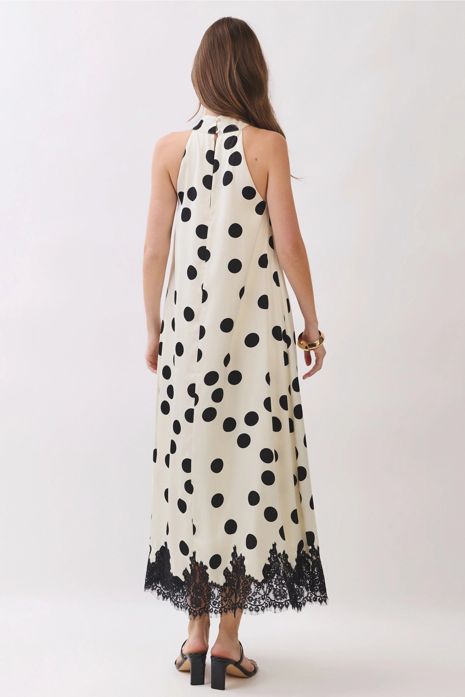 Halter Neck Polka Dot Dress