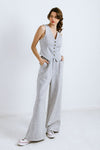 Vest and wide leg pant set