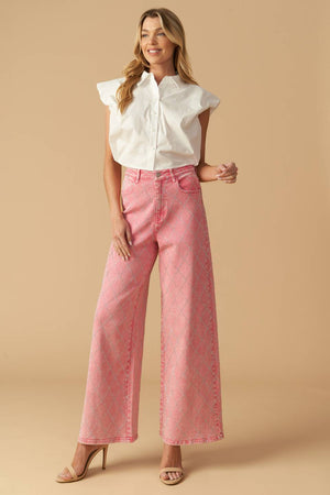 Pink Washed Twill Pant