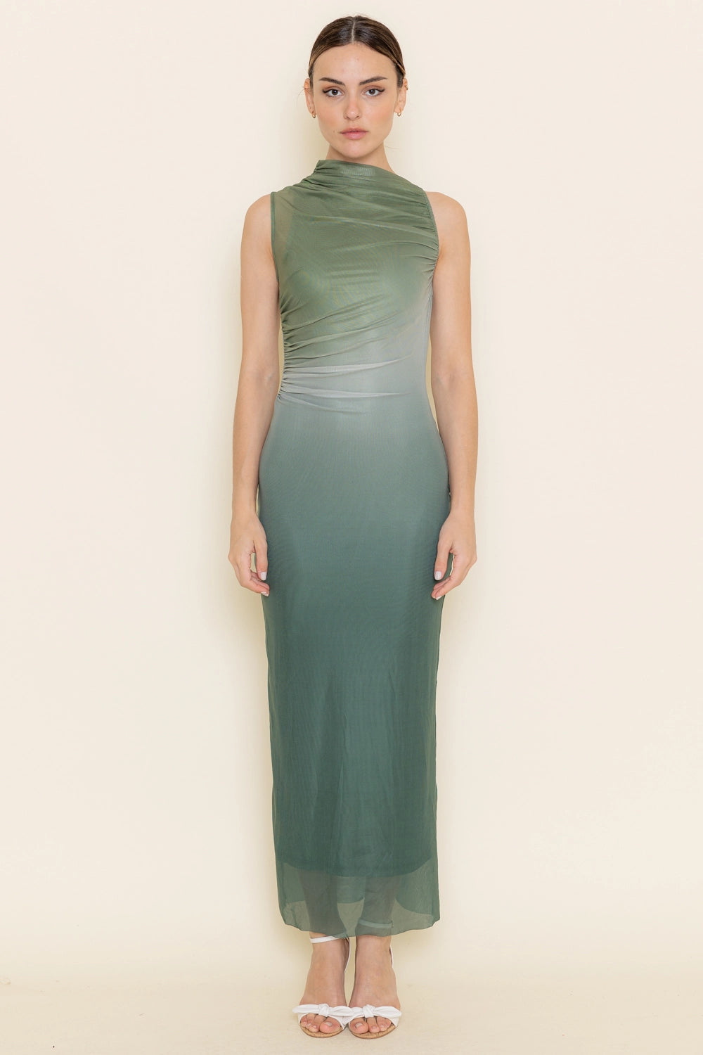 Mesh Ombré Green Midi