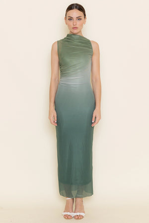 Mesh Ombré Green Midi