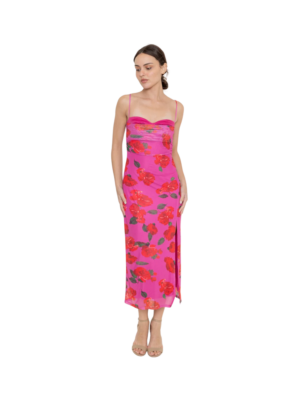 Floral Mesh Midi