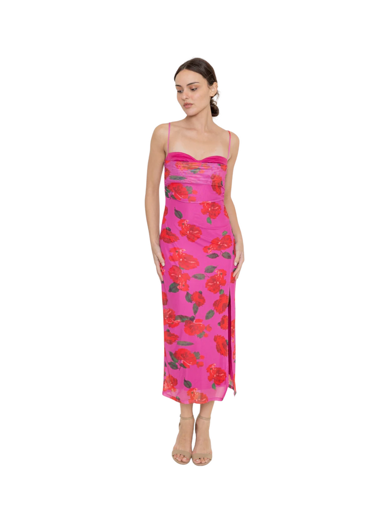 Floral Mesh Midi